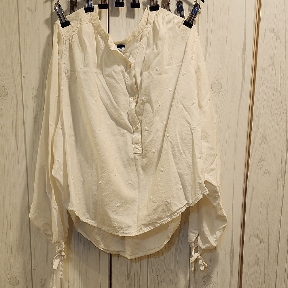 Old Navy Cream Button Down Shirt